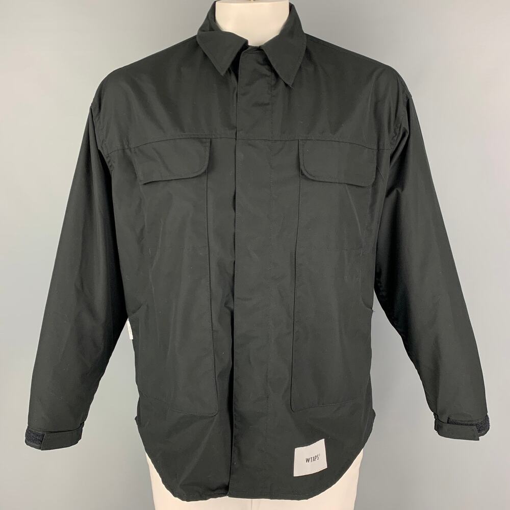 WTAPS Size M Black Polyester Cotton Zip Jacket